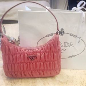 💯% Authentic Prada pink nylon mini bag🌸